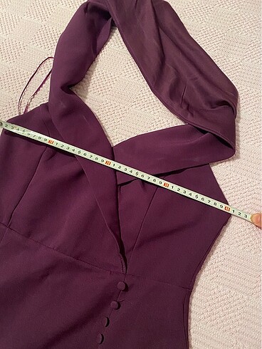 Mürdüm elbise - Görsel 7