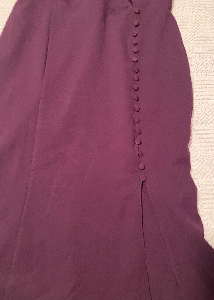 Mürdüm elbise - Görsel 5