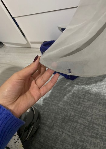 Boncuk İşlemeli Gri Uzun Abiye Elbise - Görsel 6