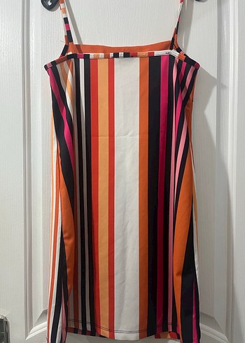 Çizgili mini Elbise - Görsel 4