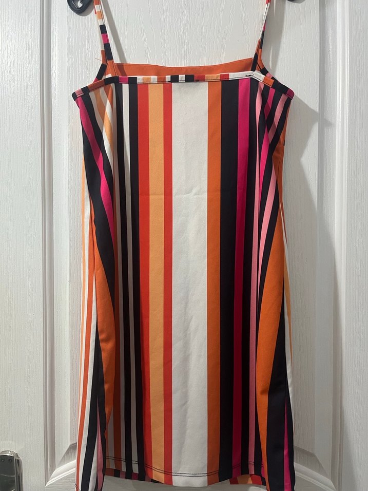 Çizgili mini Elbise - Görsel 4