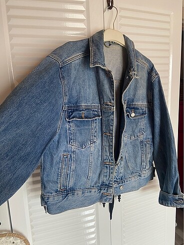 Mavi vintage kot ceket