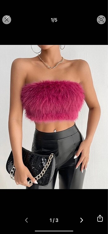Peluş crop büstiyer