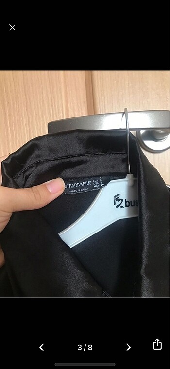 Stradivarius Saten crop gömlek