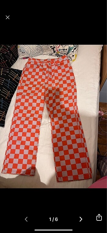 Dama desen ragged pantolon