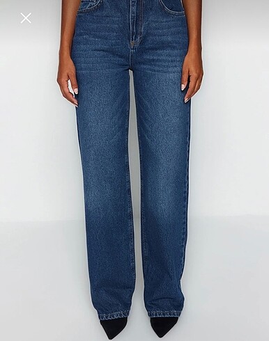 36 Beden lacivert Renk Wide Leg Jeans