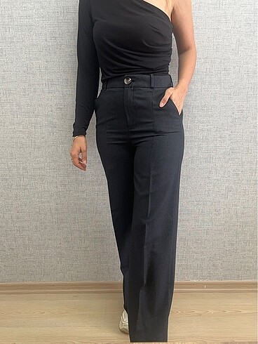 Zara füme palazzo pantolon