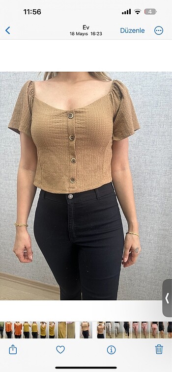 Camel crop bluz