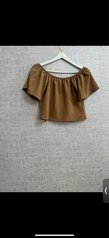 m Beden Camel crop bluz