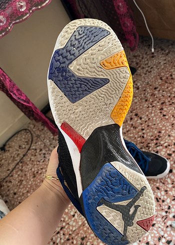 44 Beden Çok Renkli Desenli Air Jordan Basketbol Ayakkabısı