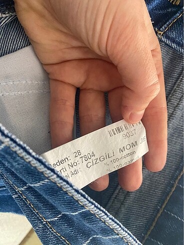 28 Beden mavi Renk Mom Jean Pantolon