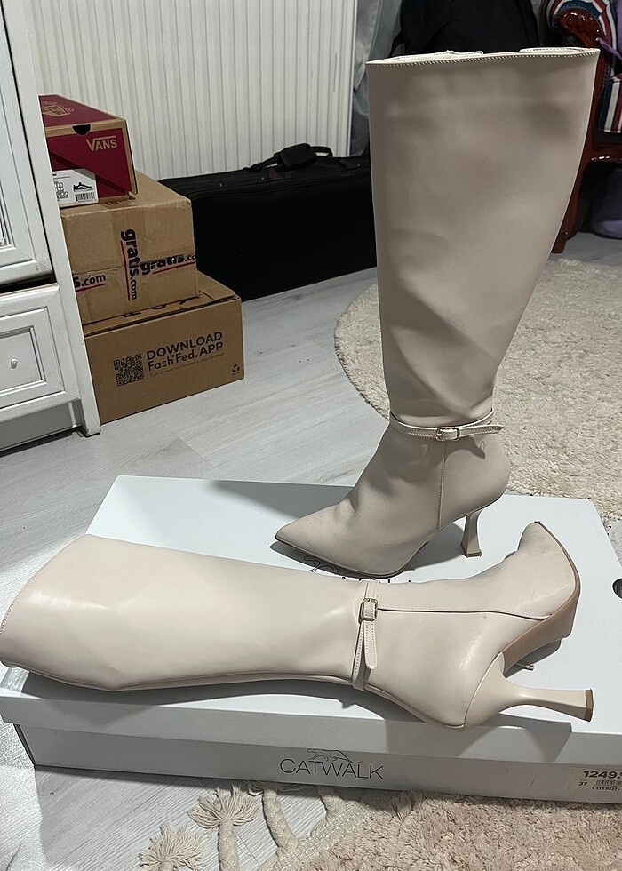 bej çizme - Görsel 4