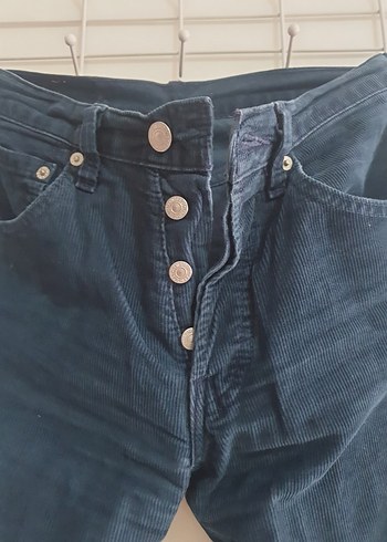 Levis Dugmeli Lacivert Kadin Kot Pantolon