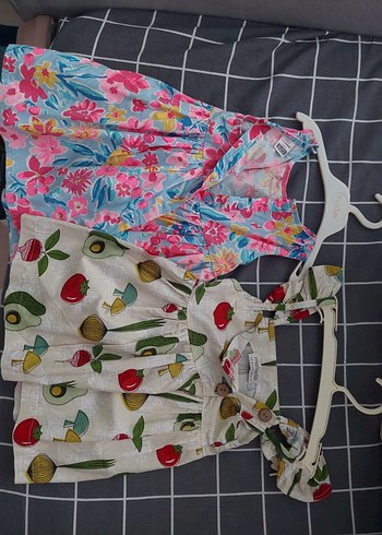 LC Waikiki Renkli Bohem Kolsuz Fırfırlı Elbise 2 li fiyat
