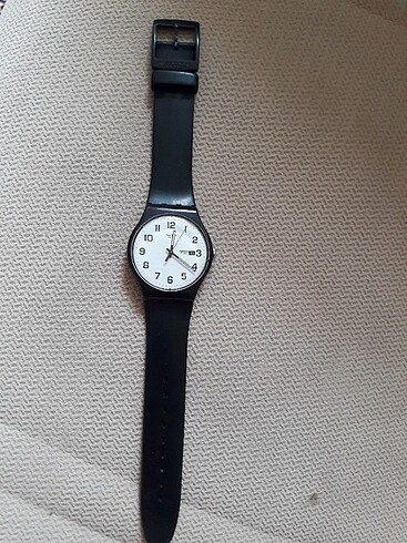 Orijinal siyah su geçirmez swatch saat unisex