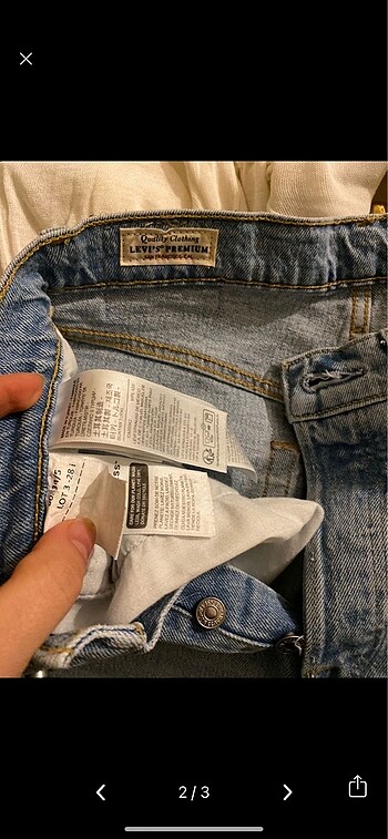38 Beden Orijinal sıfır etiketsiz levis