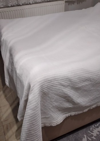 Beyaz Düz Yatak Örtüsü - Görsel 6