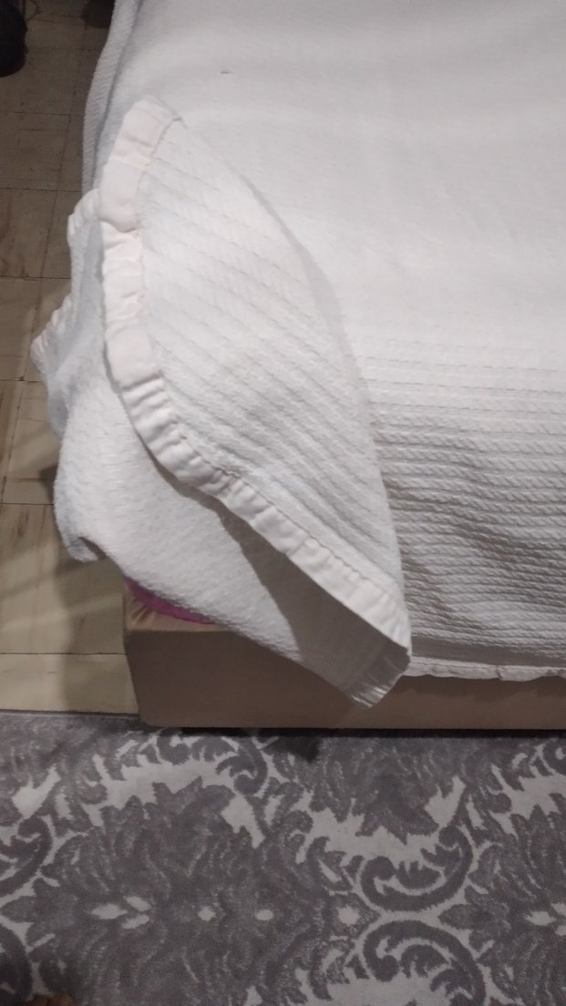 Beyaz Düz Yatak Örtüsü - Görsel 5