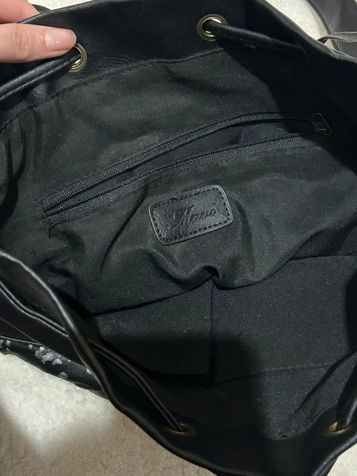 MAVİ Siyah Nakışlı Gotik Deri Kadın Çanta - Görsel 4