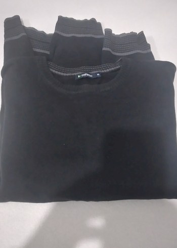 DeFacto Siyah Erkek Sweatshirt Velcro Detaylı - Görsel 4