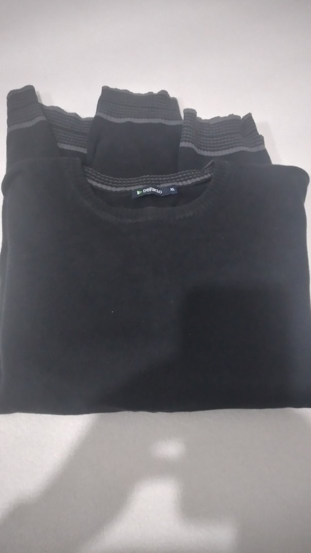 DeFacto Siyah Erkek Sweatshirt Velcro Detaylı - Görsel 4