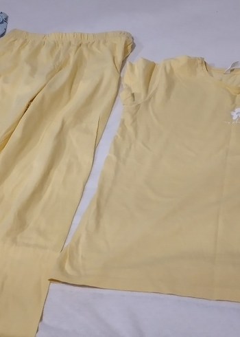 9 Yaş Beden sarı Renk kız çocuk pijama