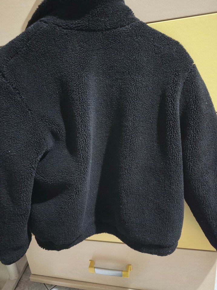 ZARA Siyah Kısa Peluş çocuk  Mont - Görsel 3