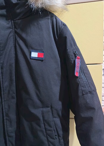 Tommy Hilfiger mont Siyah Erkek Çocuk Kürklü Street Wear Mont - Görsel 3