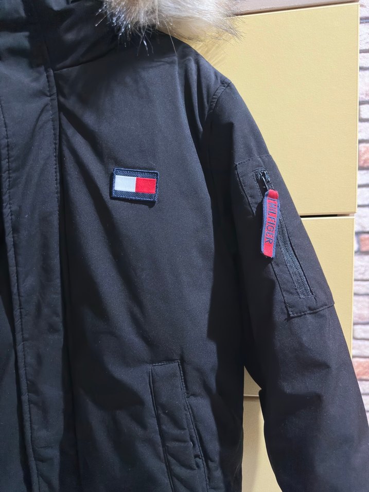 Tommy Hilfiger mont Siyah Erkek Çocuk Kürklü Street Wear Mont - Görsel 3