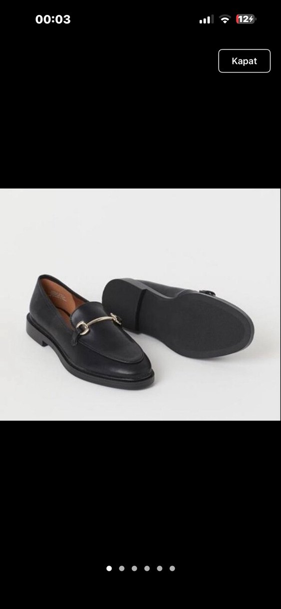 H&M Siyah Tokalı Kadın Stiletto Loafer - Görsel 2