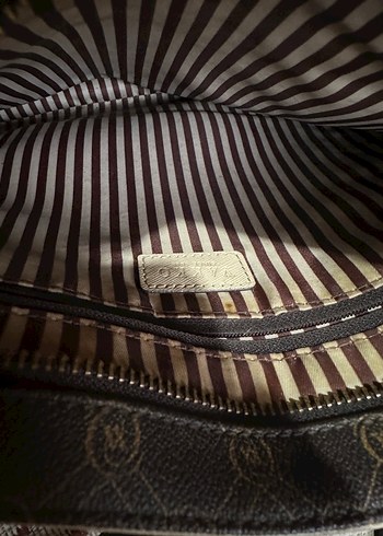 Vakko postacı Kahverengi Deri Desenli Kadın Çapraz Çanta - Görsel 3