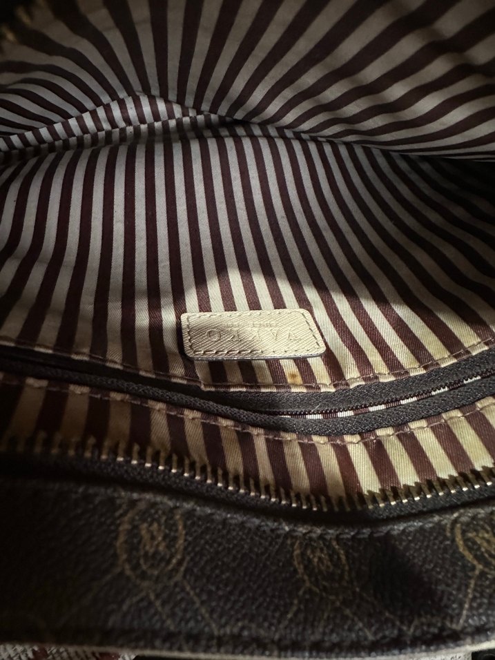 Vakko postacı Kahverengi Deri Desenli Kadın Çapraz Çanta - Görsel 3