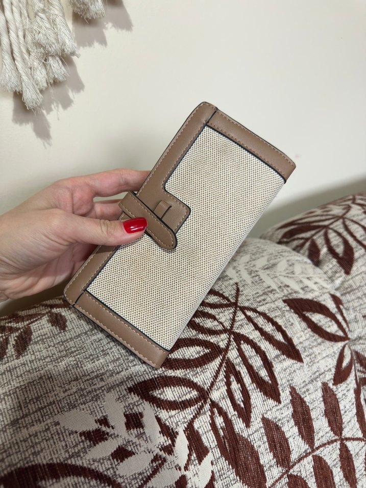 İpekyol cüzdan Bej Deri Kemerli Kadın Portföy Cüzdan - Görsel 4