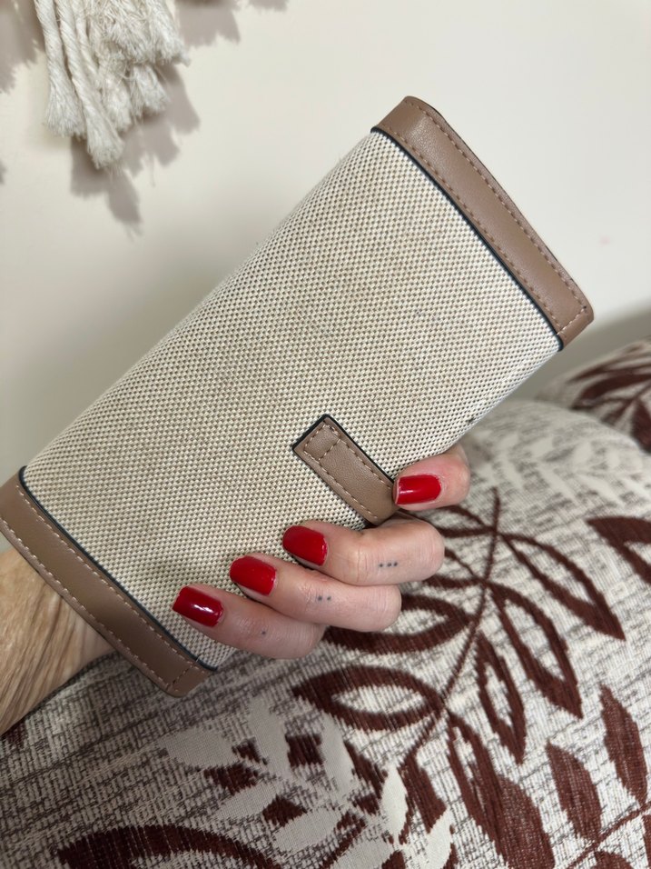 İpekyol cüzdan Bej Deri Kemerli Kadın Portföy Cüzdan - Görsel 5