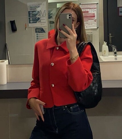 Mango Kırmızı Blazer Ceket