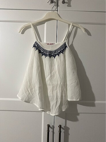 Keten crop bluz