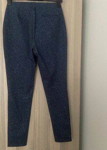 Calvin Klein Lacivert Pilili Kadın Pantolon Tayt - Görsel 3