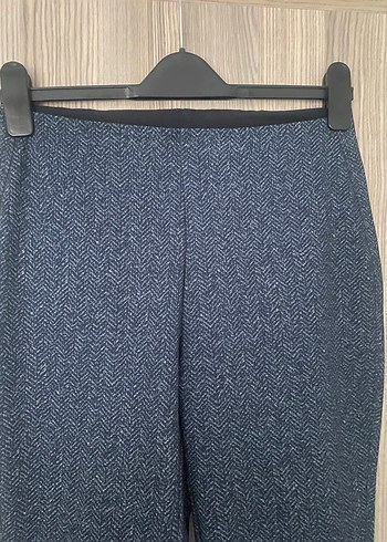 Calvin Klein Lacivert Pilili Kadın Pantolon Tayt - Görsel 4