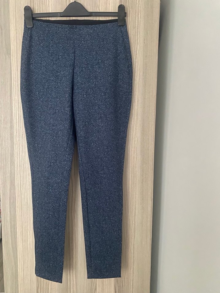 Calvin Klein Lacivert Pilili Kadın Pantolon Tayt - Görsel 2