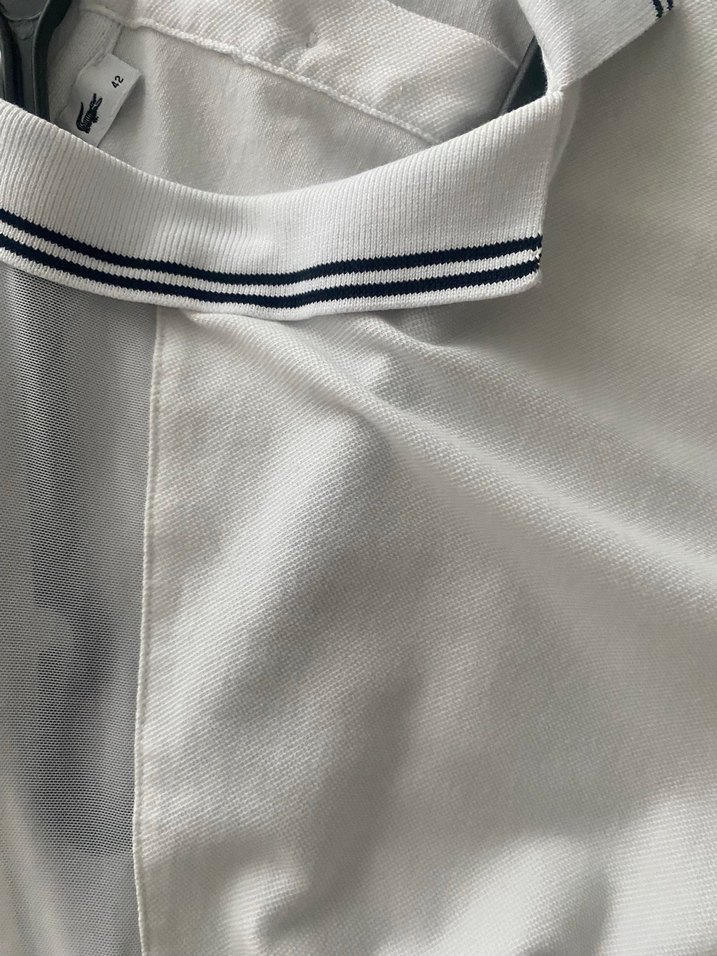 Lacoste Bayan Beyaz V Yakalı Kısa Kollu Polo Tişört - Görsel 3