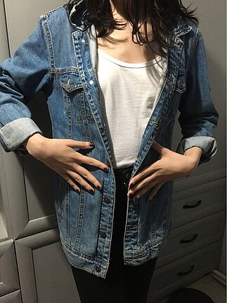 Uzun mom jean kot