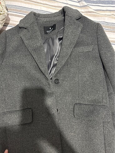 Pull and Bear gri blazer ceket