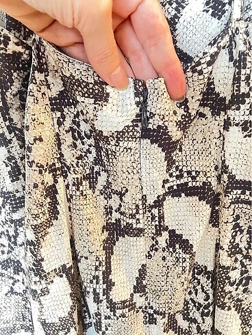 s Beden camel Renk H&M saten elbise