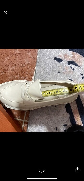 35 Beden beyaz Renk Bershka loafer