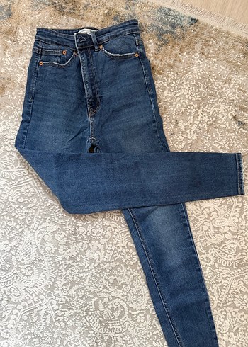 Stradivarious Kadın Lacivert Yüksek Bel Skinny Jean - Görsel 2