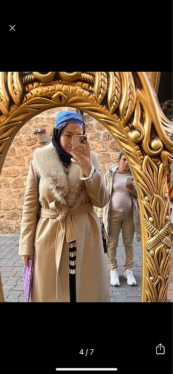 xl Beden Zara kürklü yün kaban