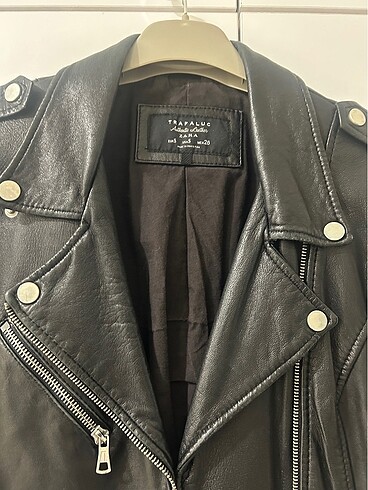 xs Beden Zara Gerçek Deri Biker Ceket XS