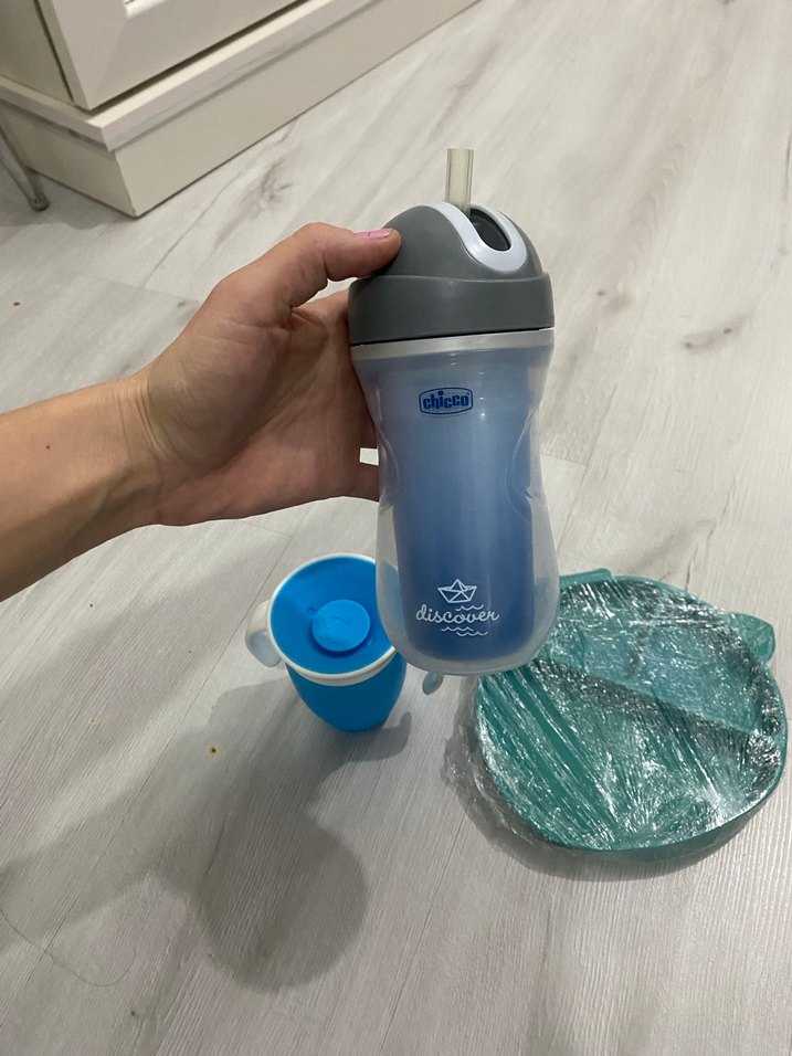 Munchkin bardak suluk + Chico suluk+ silikon mama kabı - Görsel 4