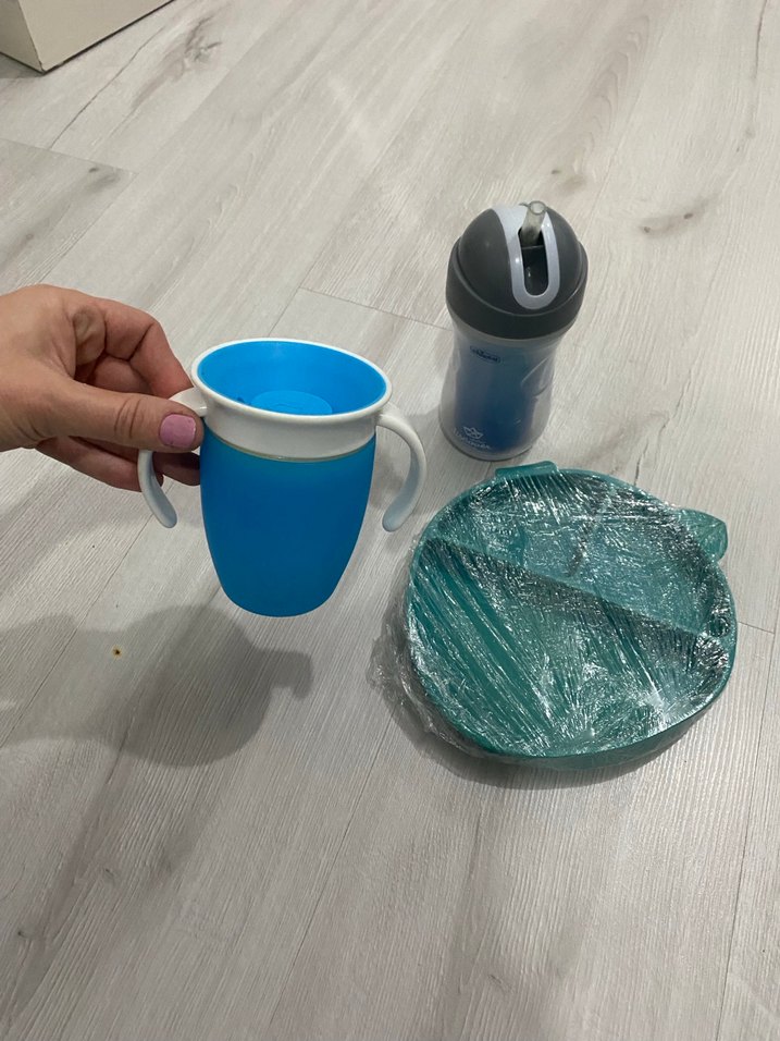 Munchkin bardak suluk + Chico suluk+ silikon mama kabı - Görsel 3