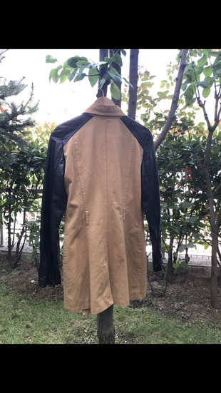 m Beden çeşitli Renk Kolları deri trench coat